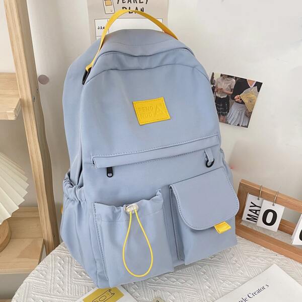 

Kids Letter Patch Classic Backpack, Blue