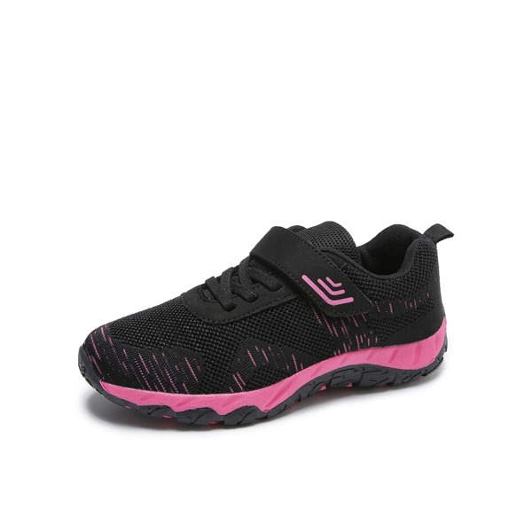 

Colorblock Lace-up Front Velcro Strap Sneakers, Black