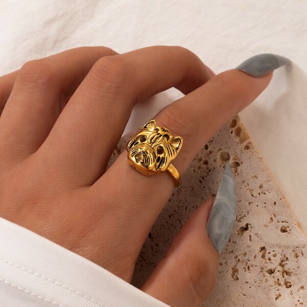 

Animal Decor Ring, Gold