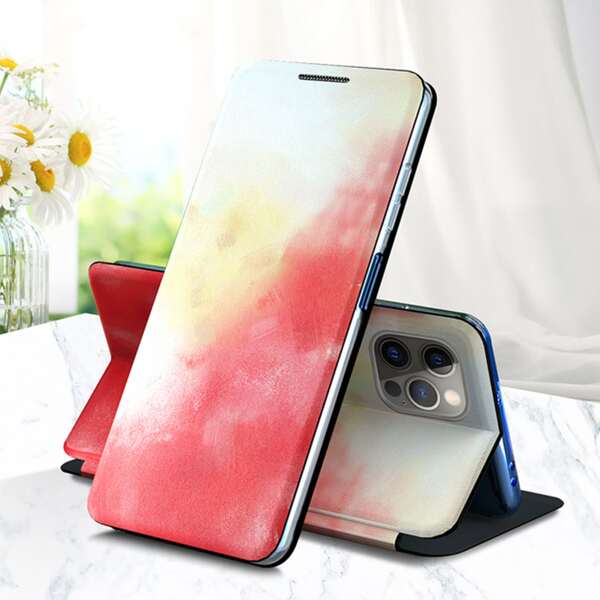 

Colorblock Phone Case, Red