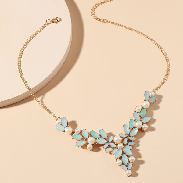 

Faux Pearl Decor Necklace, Multicolor