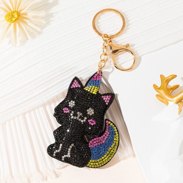 

Rhinestone Animal Charm Keychain, Multicolor