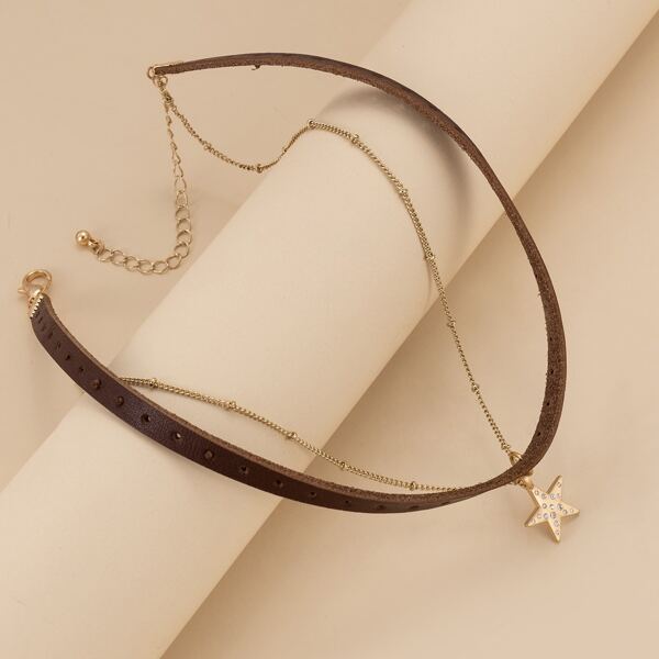 

Star Charm Layered Necklace, Multicolor