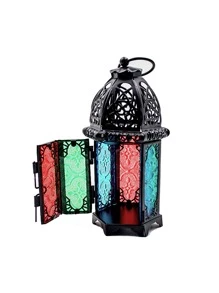 1 cái giá đỡ nến hình đèn lồng - Nhiều màu - Xem 2