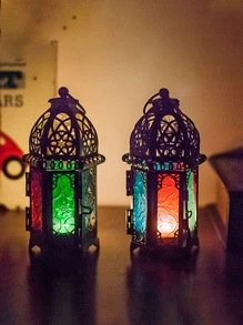 1 cái giá đỡ nến hình đèn lồng - Nhiều màu - Xem 3