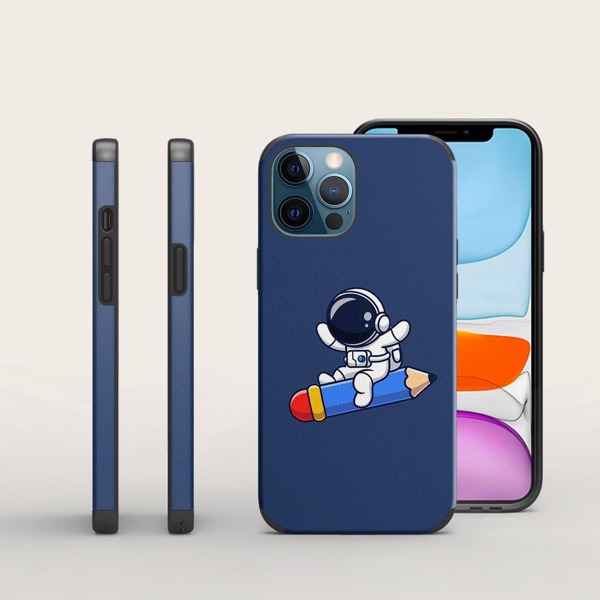 

Astronaut Pattern Phone Case, Navy blue