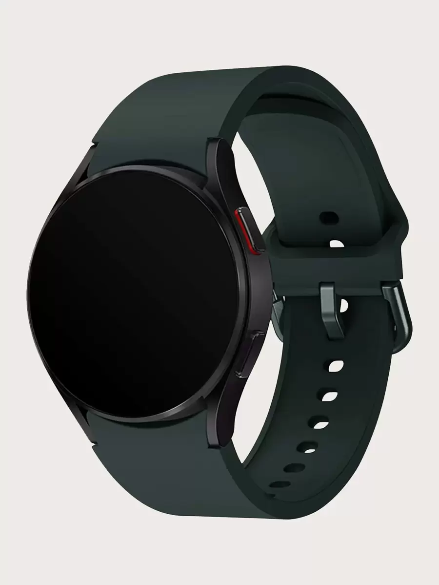 1 pièce Bracelet de montre de sport en silicone doux compatible avec Samsung Galaxy Watch 6 (44 mm/40 mm), Galaxy Watch 5, Watch 4 (40 mm, 44 mm), Galaxy Watch 5 Pro (45 mm), Watch 6 Classic (47 mm/43 mm) comme cadeau pour les étudiants qui retournent à l'école - Vert sapin - Voir 1