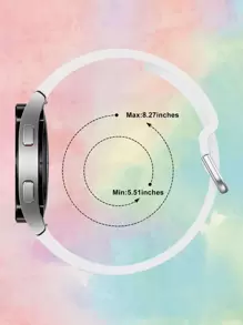 1 条柔软硅胶运动表带，兼容三星 Galaxy Watch 6 44mm 40mm/Galaxy Watch 5/Watch 4 40mm 44mm/Galaxy Watch 5 Pro 45mm/Watch 6 Classic 47mm 43mm，适合男女佩戴，可作为返校学生的礼物 - 白色 - 查看 4