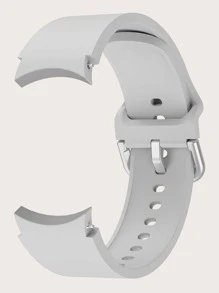 1 pièce Bracelet de montre de sport en silicone souple compatible avec Samsung Galaxy Watch 6 44mm/40mm, Galaxy Watch 5/Watch 4 40mm/44mm, Galaxy Watch 5 Pro 45mm, Watch 6 Classic 47mm/43mm, unisexe comme cadeau pour les étudiants retournant à l'école - Gris - Voir 2