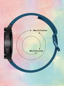 1 Dây đeo đồng hồ thể thao bằng silicon mềm Tương thích với Samsung Galaxy Watch 6 44mm 40mm/Galaxy Watch 5/Watch 4 40mm 44mm/Galaxy Watch 5 Pro 45mm/Watch 6 Classic 47mm 43mm, Unisex Làm quà tặng cho học sinh đi học trở lại - Màu xanh bụi bặm - Xem 4