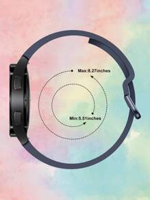 1pc Soft Silicone Sports Watch Band Compatible With Samsung Galaxy Watch 6 44mm 40mm/Galaxy Watch 5/Watch 4 40mm 44mm/Galaxy Watch 5 Pro 45mm/Watch 6 Classic 47mm 43mm, For Both Men And Women As A Gift For Students Returning To School