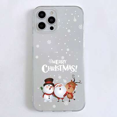 Christmas Cartoon Graphic Clear Phone Case