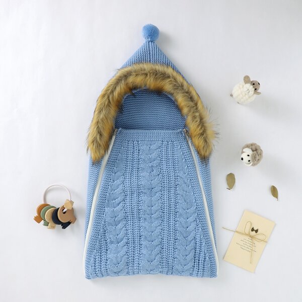 

Hooded Baby Sleeping Bag, Blue