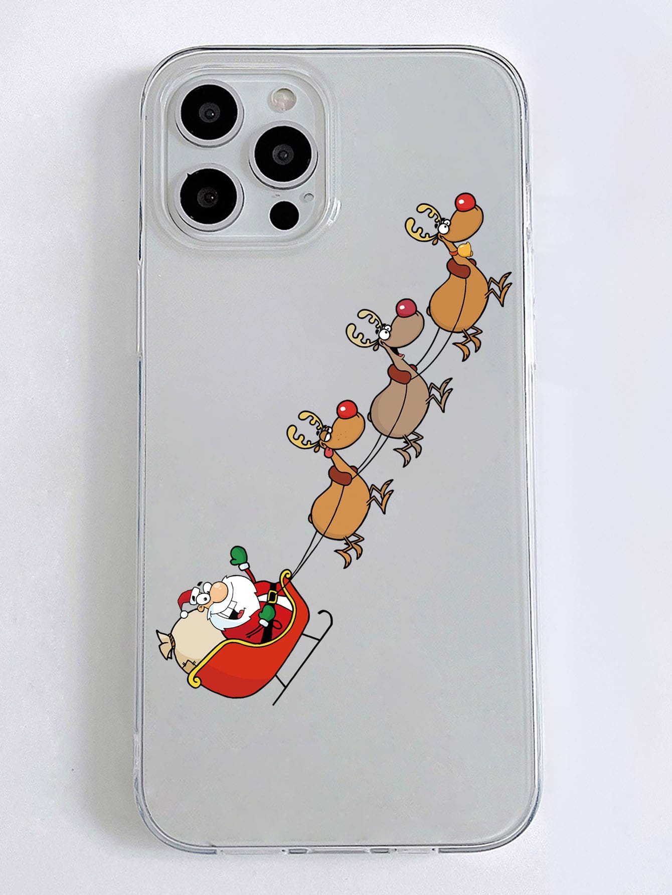 Hộp đựng điện thoại trong suốt mô hình hoạt hình giáng sinh - Trong sáng - Xem 1