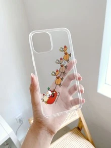 Hộp đựng điện thoại trong suốt mô hình hoạt hình giáng sinh - Trong sáng - Xem 2