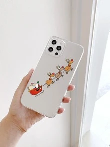 Hộp đựng điện thoại trong suốt mô hình hoạt hình giáng sinh - Trong sáng - Xem 3