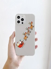 Hộp đựng điện thoại trong suốt mô hình hoạt hình giáng sinh - Trong sáng - Xem 4