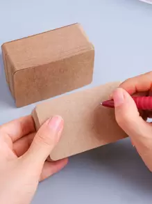 100 piezas Tarjeta de papel embalar - Caqui - Ver 2
