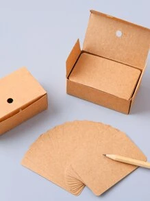 100 piezas Tarjeta de papel embalar - Caqui - Ver 5