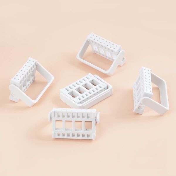 

16 Holes Nail Polishing Head Display Stand, White