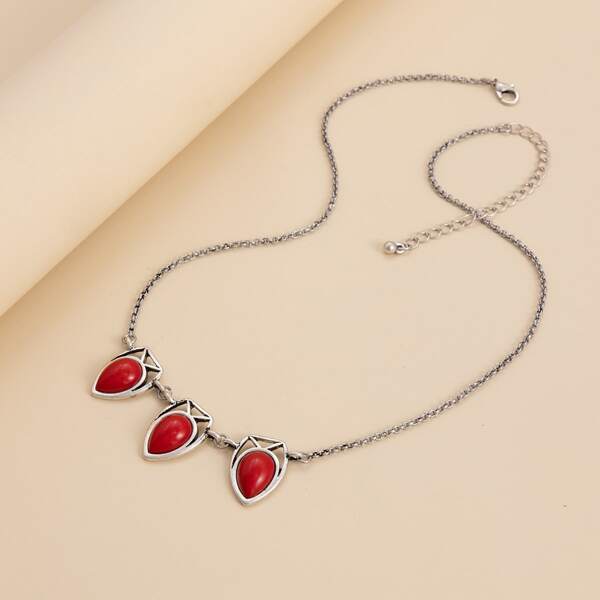 

Hollow Out Geometric Decor Necklace, Multicolor