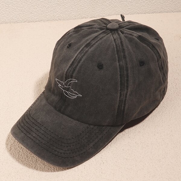

Cloud & Moon Pattern Baseball Cap, Grey