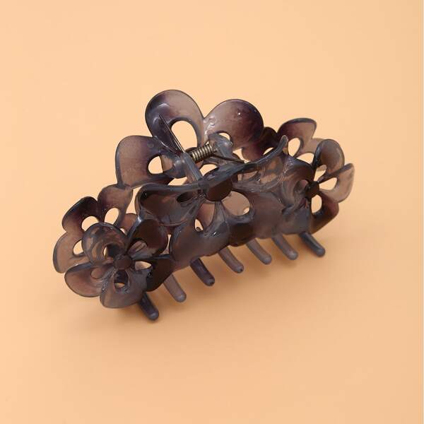 

Flower Decor Hair Claw, Grey