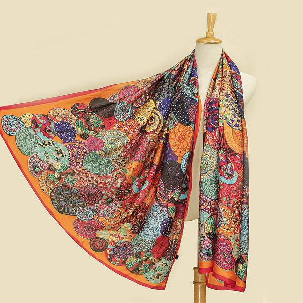 

Graphic Pattern Scarf, Multicolor