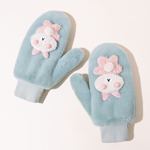 

Cartoon Decor Gloves, Lime green