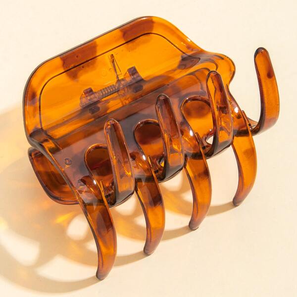 

Tortoiseshell Print Hair Claw, Brown