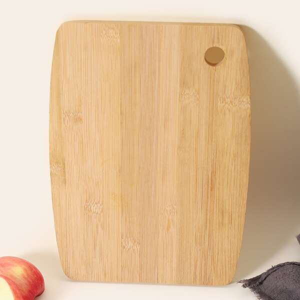 

1pc Wooden Cutting Board, Khaki