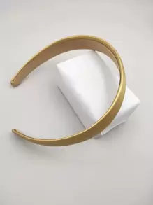 1pc Bagged 2.5cm Pu Leather Fabric Headband For Women,Hairband,Hair Hoop,Hair Accessories Headbands ,Makeup Headband Head Accessories - Gold - View 2