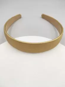1pc Bagged 2.5cm Pu Leather Fabric Headband For Women,Hairband,Hair Hoop,Hair Accessories Headbands ,Makeup Headband Head Accessories - Gold - View 5