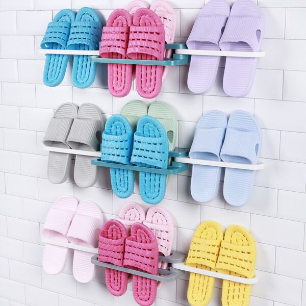 

1pc Foldable Random Color Shoes Storage Rack, Multicolor