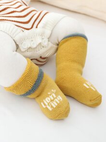 3pairs Baby Plant Print Socks - Multicolor - View 2