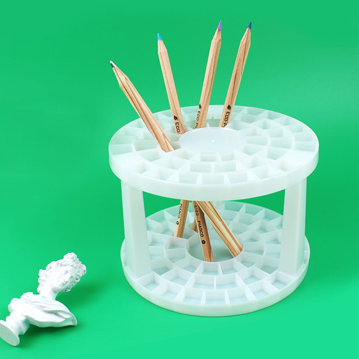 

1pc 49 Grid Pen Holder, White