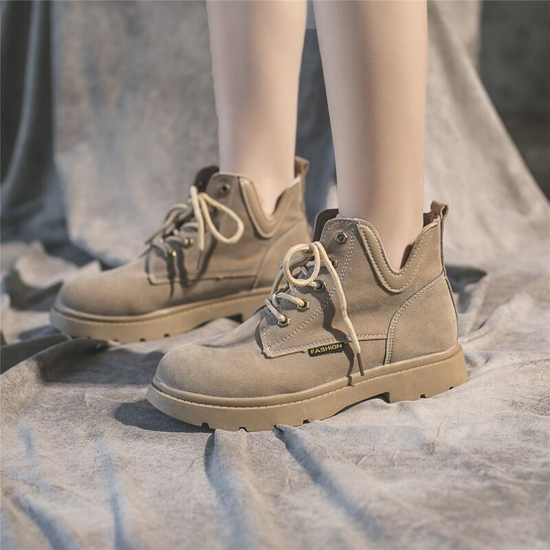 

Lace Up Front Fashion Boots, Khaki