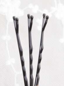 100 件发夹，黑色发夹，带可爱盒子，金属发夹，适合浓密头发，适合所有发质女孩女士发饰（2.2 英寸）