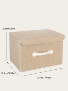 1 hộp đựng quần áo trơn trang trí mùa thu trang trí lễ hội trang trí phòng trang trí nhà trang trí mùa thu trang trí phòng ngủ - Màu Khaki - Xem 3