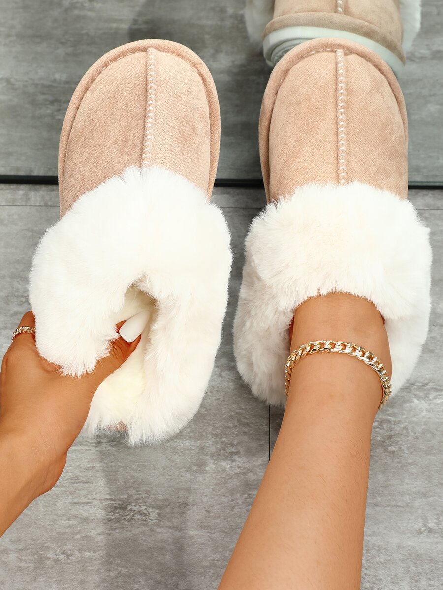 2025 New Quilted Slippers, Women's Closed Toe House Slippers, Solid Color Warm Slippers, Suitable For Hardwood Floors, Winter Warm Slippers, Fuzzy Slippers,Furry Shoes