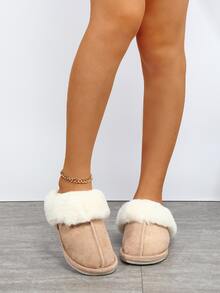 2025 New Quilted Slippers, Women's Closed Toe House Slippers, Solid Color Warm Slippers, Suitable For Hardwood Floors, Winter Warm Slippers, Fuzzy Slippers,Furry Shoes