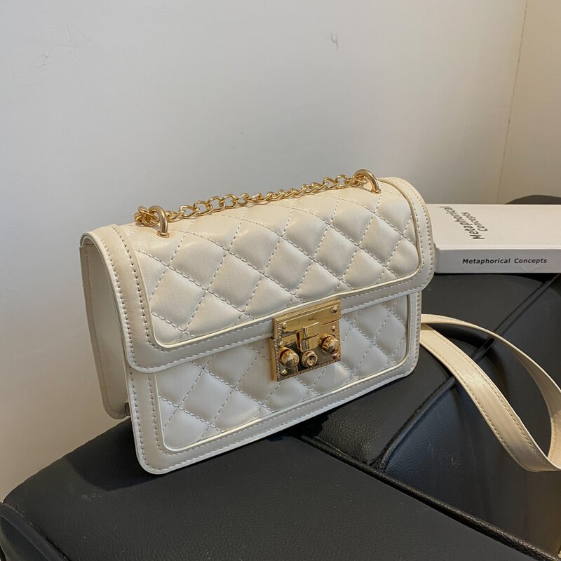 

Quilted Shoulder Bag, White