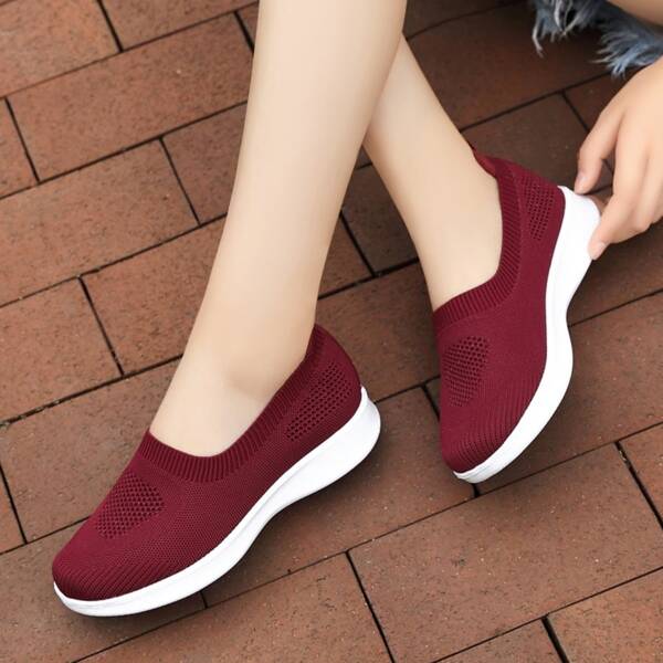 

Minimalist Slip-On Casual Shoes, Red