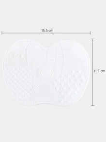 RANCAI 1 件小号硅胶化妆刷清洁垫，化妆刷清洁垫，化妆品清洁垫，便携式清洗工具，带吸盘，适用于化妆刷 - 白色 - 查看 5