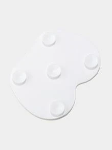 RANCAI 1 件小号硅胶化妆刷清洁垫，化妆刷清洁垫，化妆品清洁垫，便携式清洗工具，带吸盘，适用于化妆刷 - 白色 - 查看 6