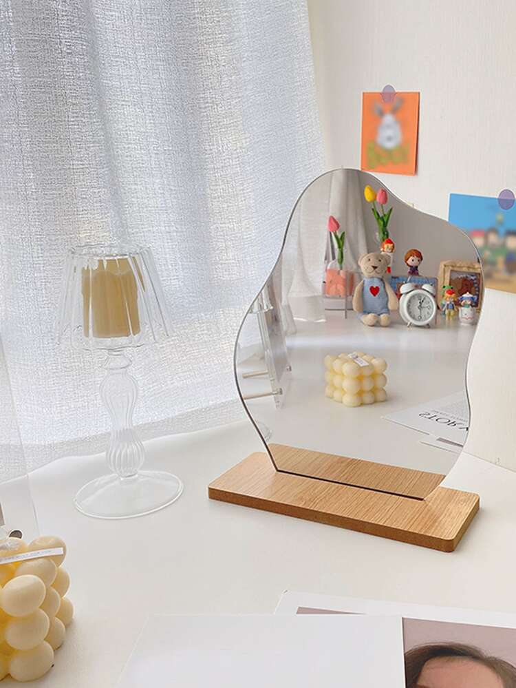 1pc Desktop Makeup Mirror Y2K-Style Cosmetic Mirror, Vanity Mirror, Living Room Home Bedroom Bathroom House Decor, Travel Stuff, Wedding, Party, Birthday, Gifts For Men Mom Dad Best Friends Teacher, New Years, Accessories, Funny Gift,Cheap,Stocking Stuffers,Makeup,Makeup Tools,Cheap Stuff,Gifts,Gifts For Women,Christmas Gifts