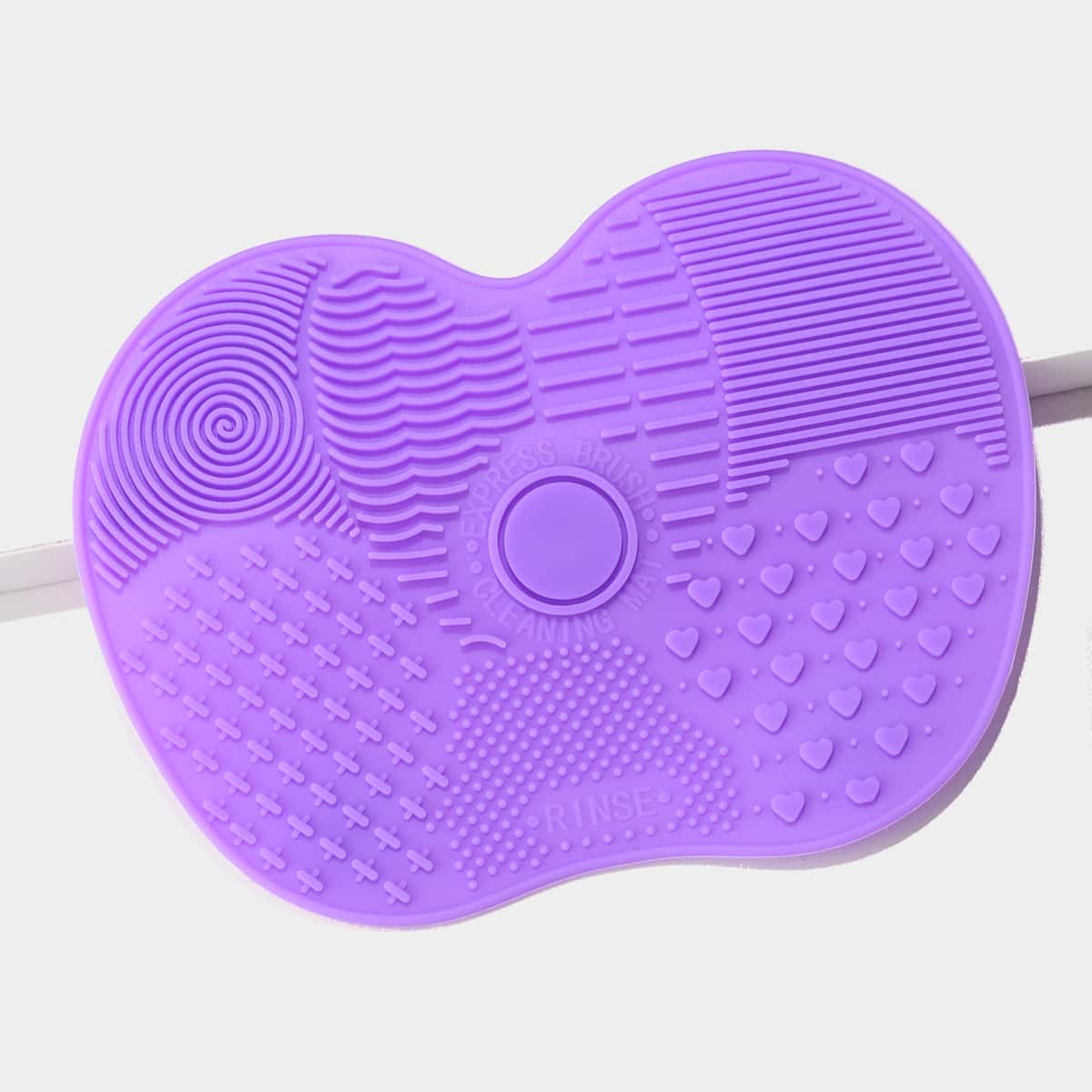 

1pc Apple Shaped Brush Cleaning Pad, Purple