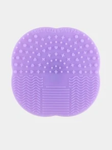 1入方形矽膠化妝刷清潔墊 - 淡紫色 - 查看 5