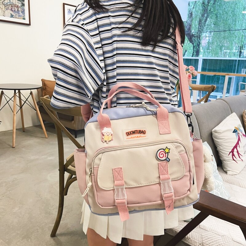 

Zip Front Tote Bag, Pink