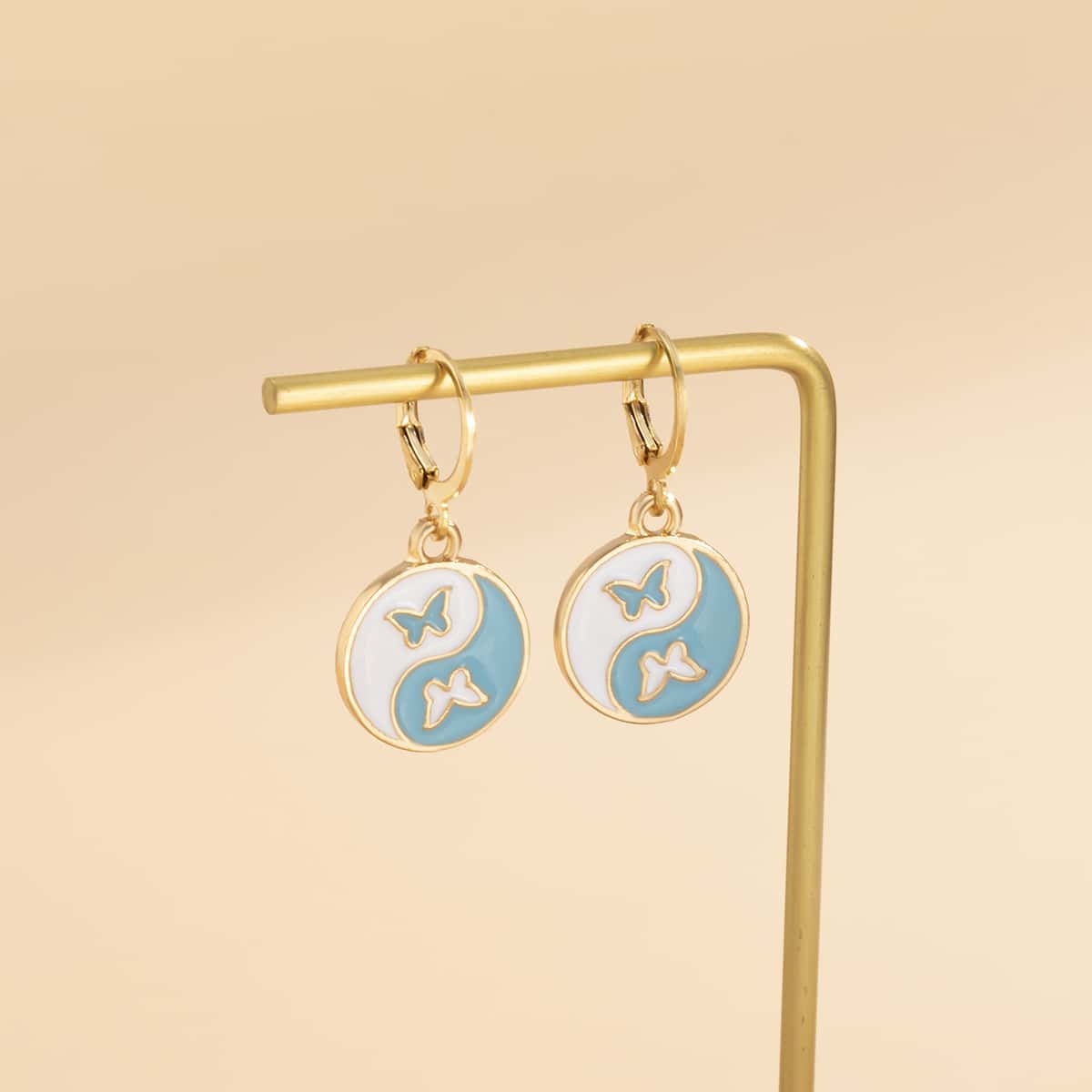 

Yin & Yang Drop Earrings, Blue